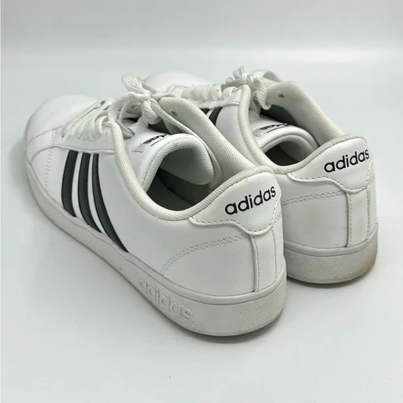 Adidas Neo Cloudfoam Classic white with black stripe sneakers women’s 9 - Picture 5 of 11